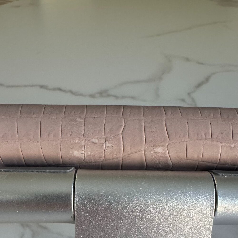 YSL Saint Laurent Monogram Croc-Embossed Zip Around Wallet Blush - Picture 6 of 13